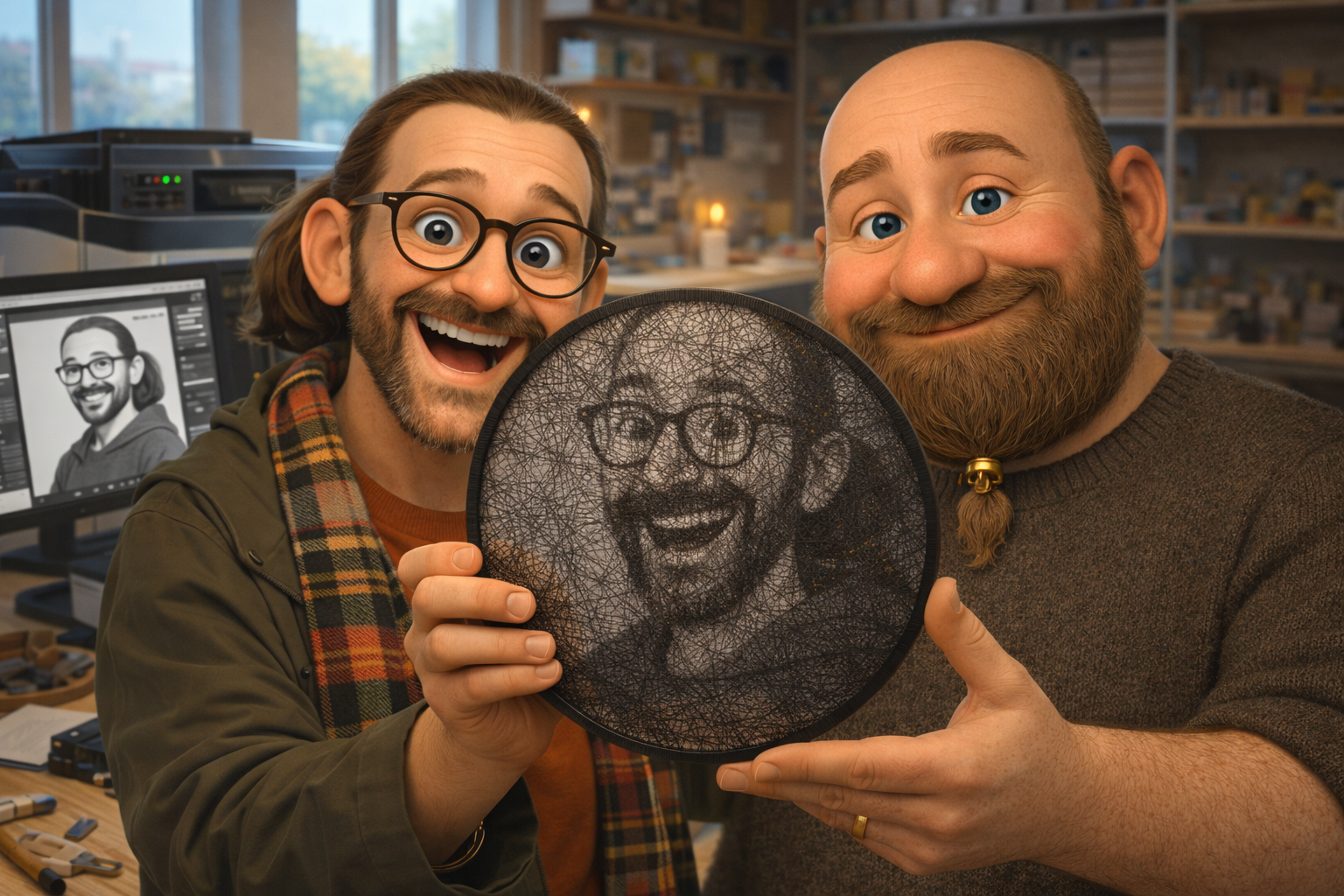 🧵 String art for 3D-printere | Et sjovt lille eksperiment